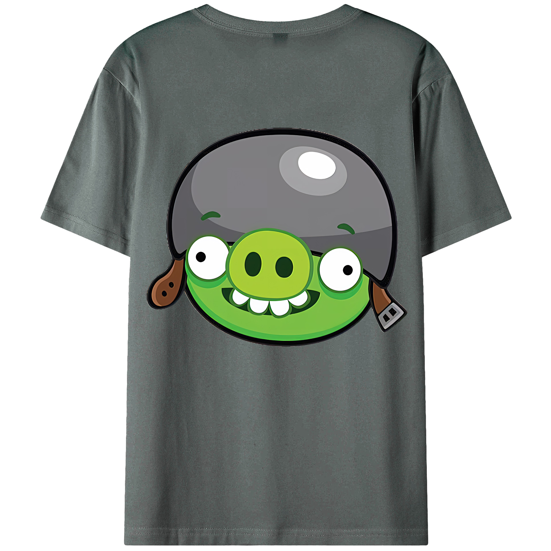 （画像用） Angry Birds アングリーバード 綿100％ メンズ半袖Tシャツ（バックプリント） 通気性